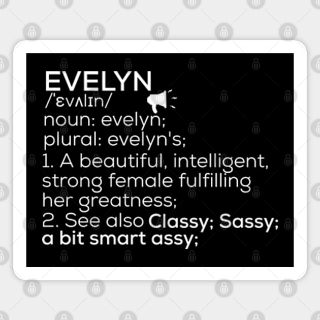 Evelyn Name Definition Evelyn Female Name Magnet by TeeLogic